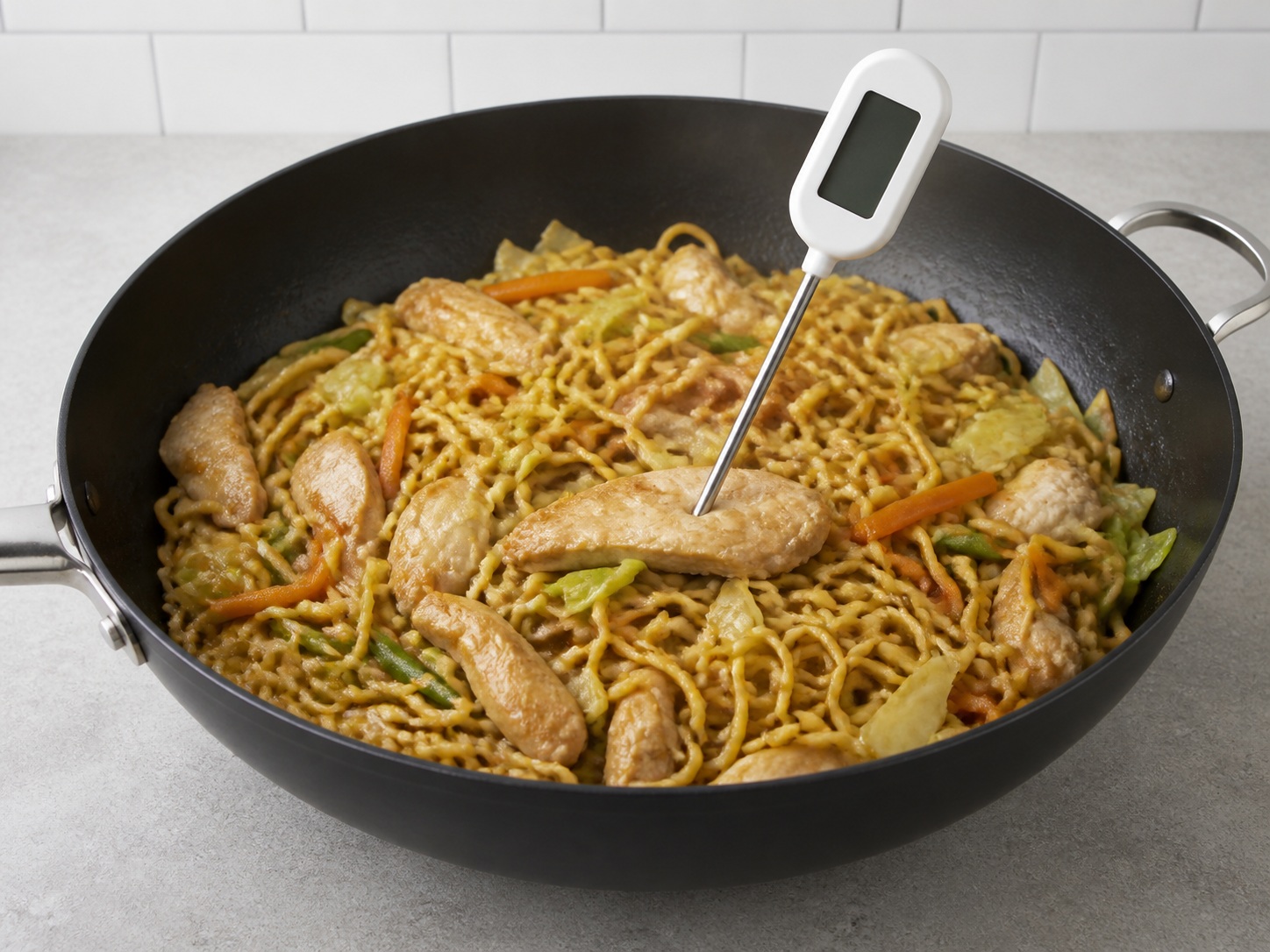 Filipino Chicken Pancit Canton — Cook to 75°C