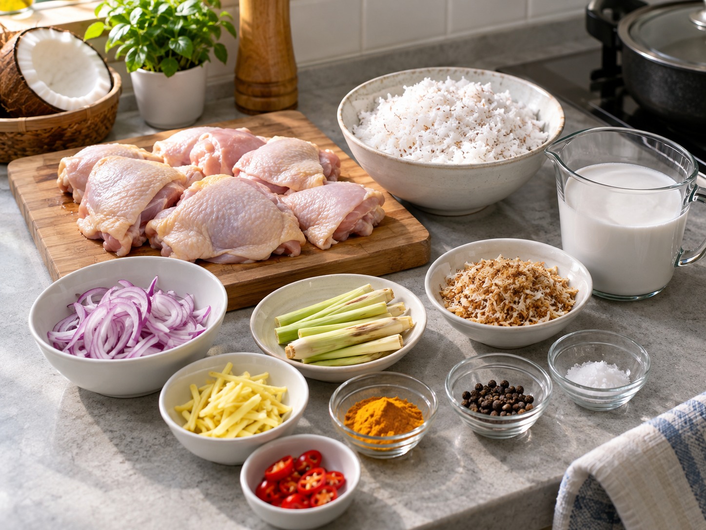 Ayam Piaparan Filipina — bahan