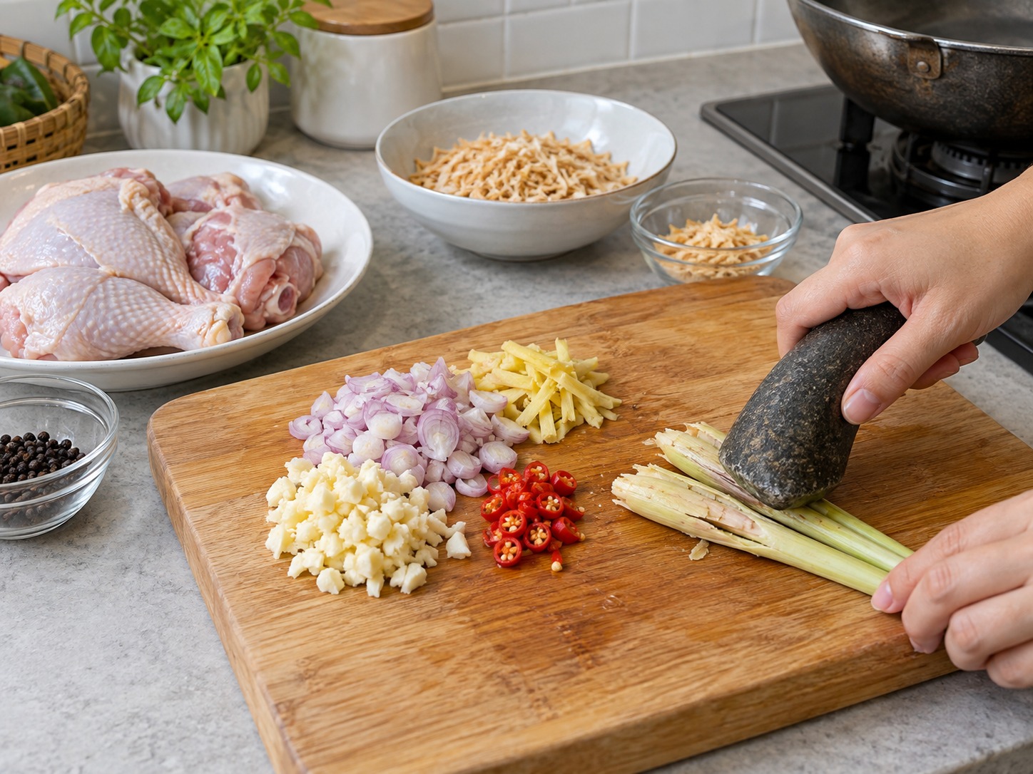 Ayam Piaparan Filipina — Siapkan bumbu