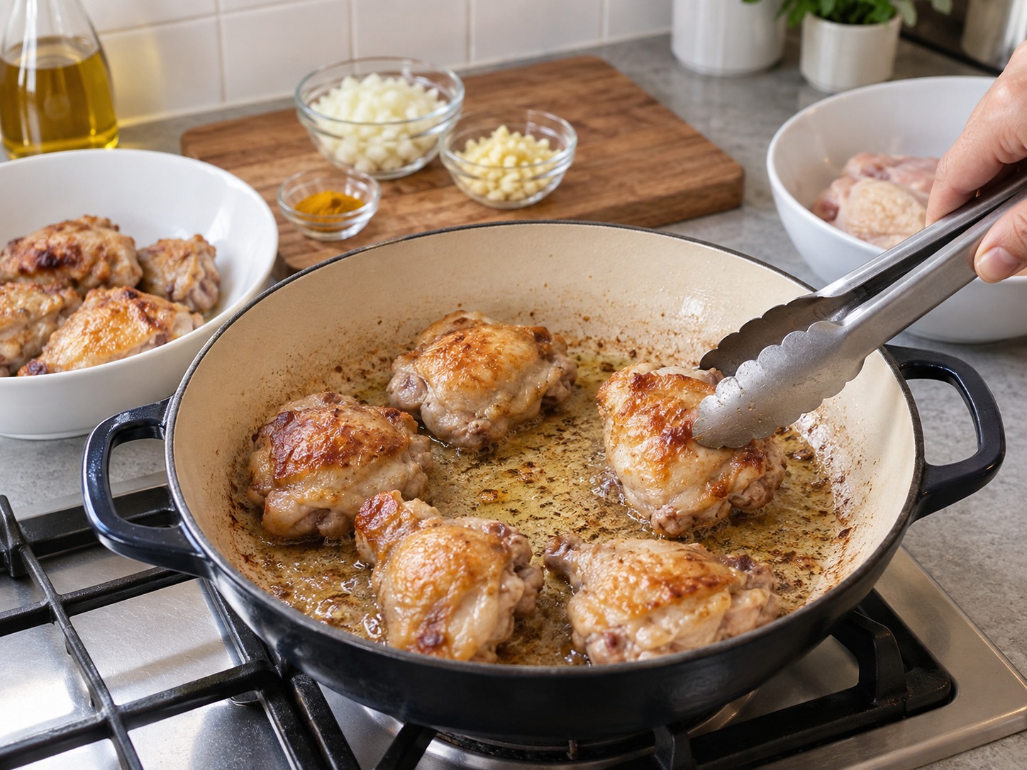 Ayam Piaparan Filipina — Cokelatkan ayam