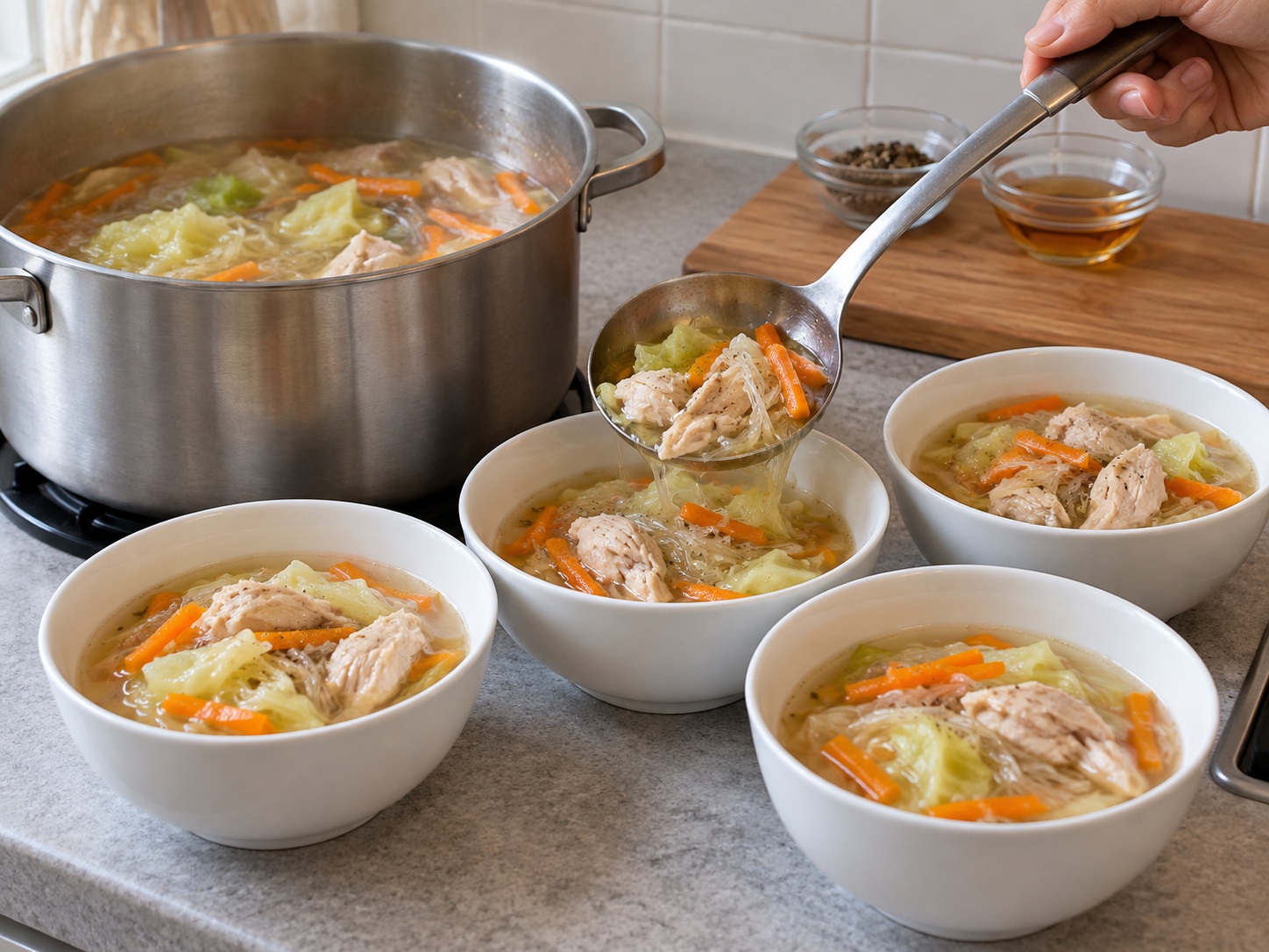 Filipino Chicken Sotanghon Soup — Ipahinga at isandok