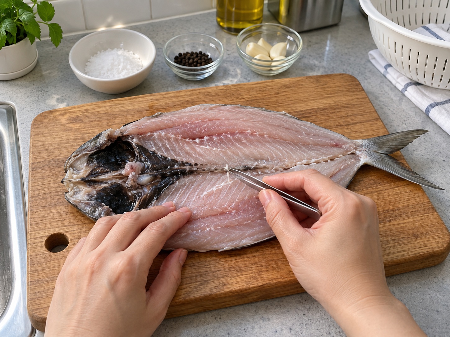 Filipino Daing na Bangus — Check for bones