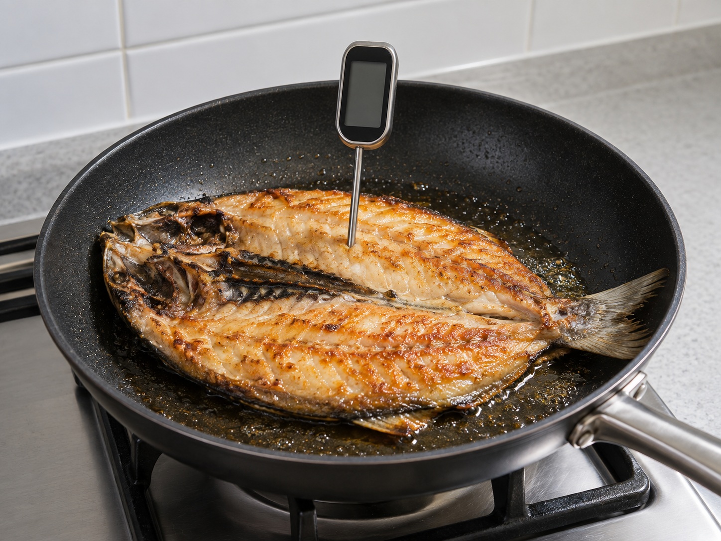Filipino Daing na Bangus — Check doneness