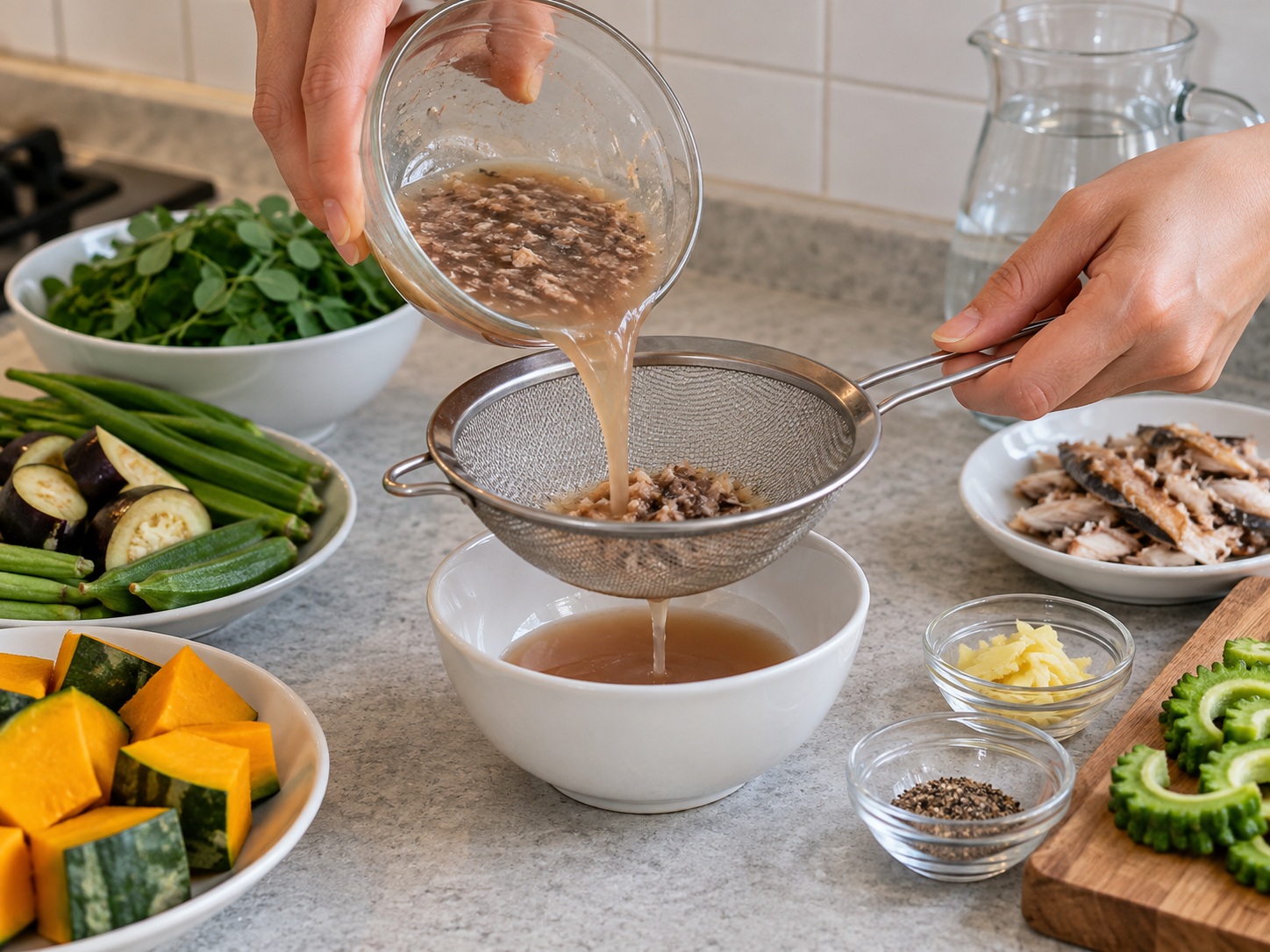 Filipino Dinengdeng Vegetable Soup — Strain the bagoong