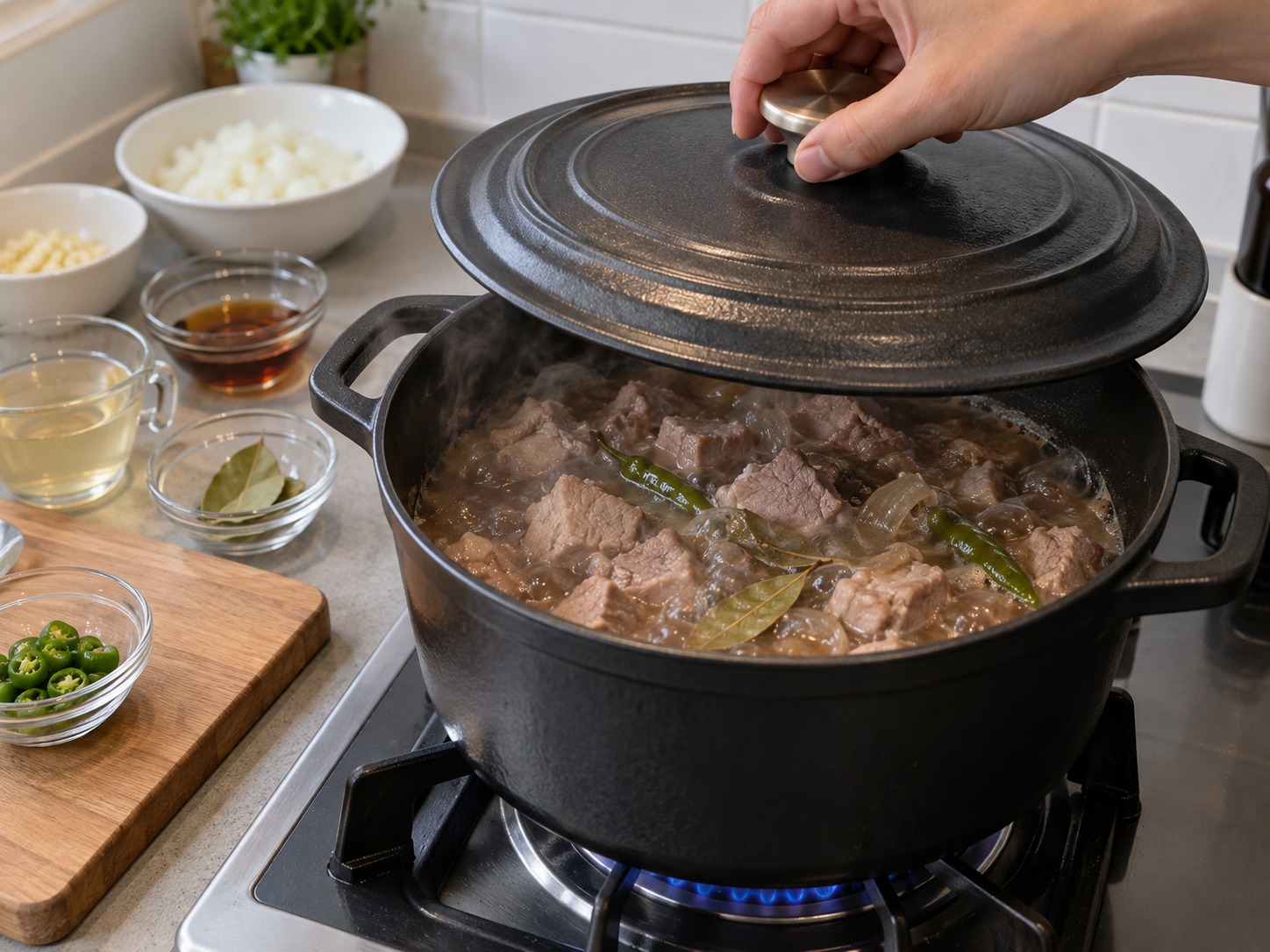 Dinuguan — Takpan at hinaang lutuin nang tatlumpu’t limang minuto
