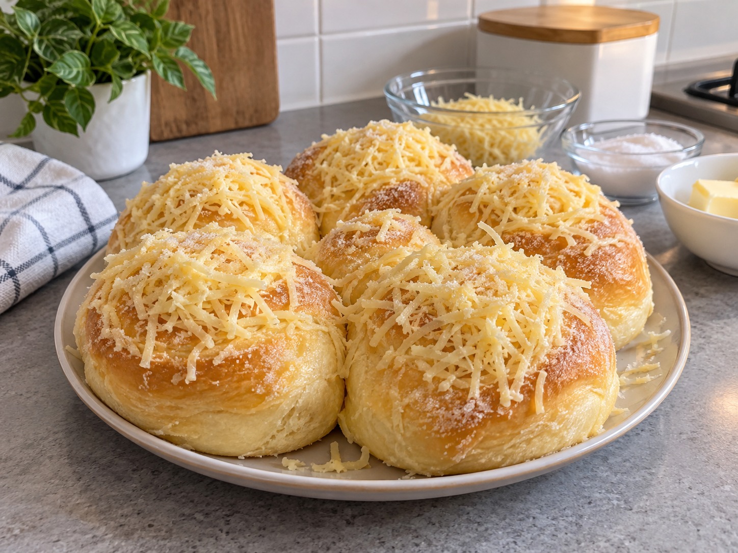 Filipino Ensaymada — finished dish