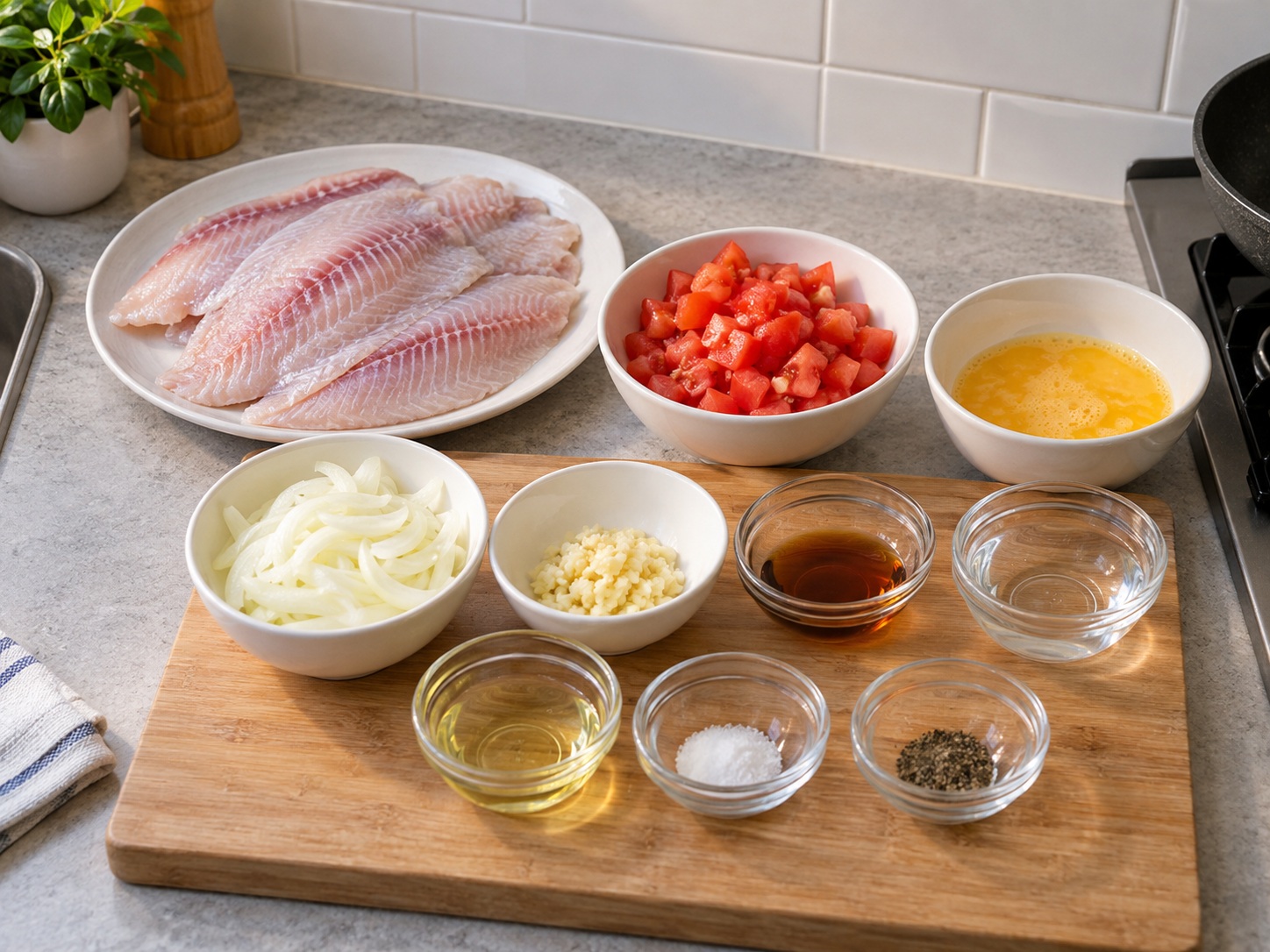 Filipino Fish Sarciado — mga sangkap