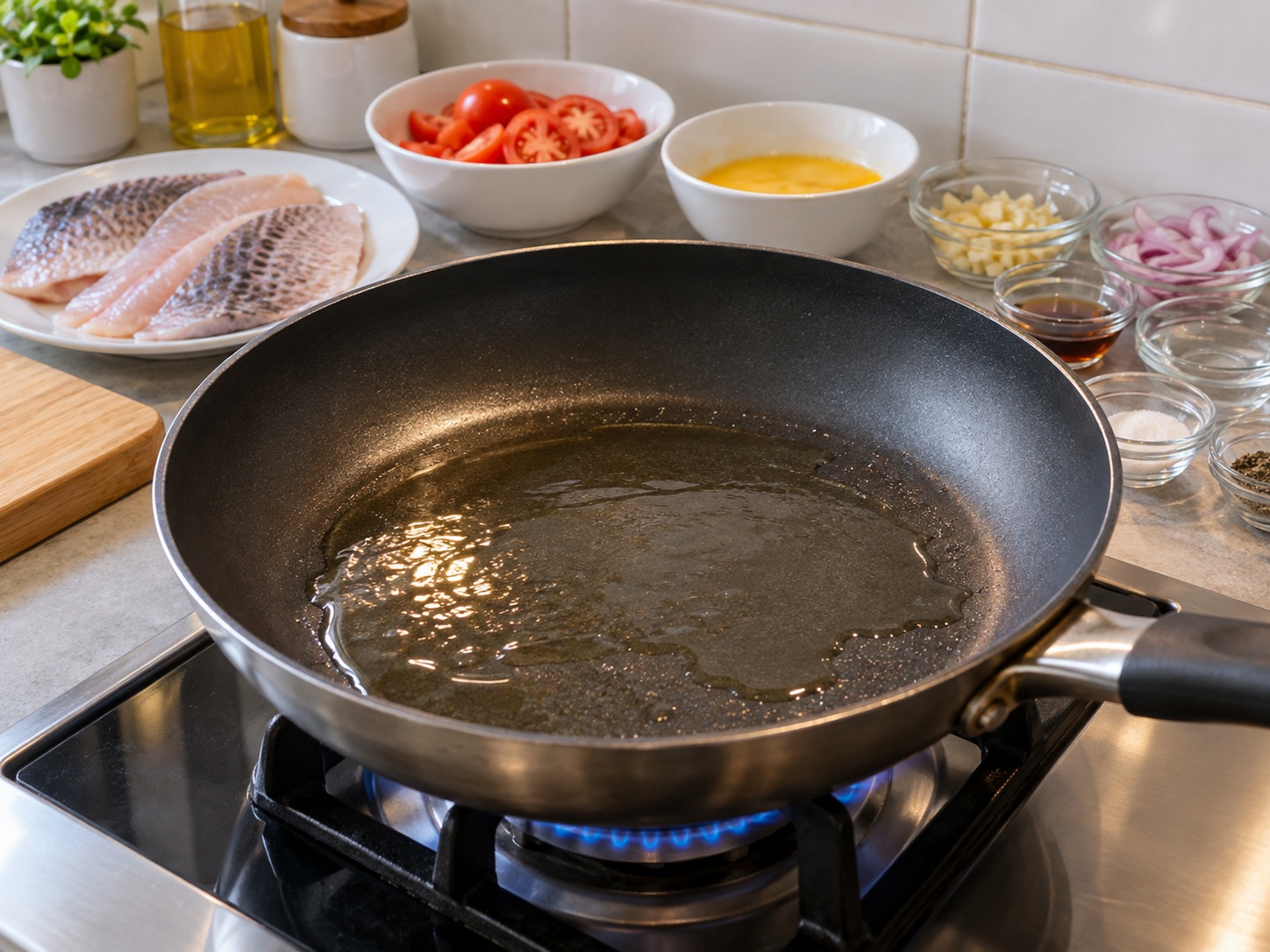Filipino Fish Sarciado — Painitin ang mantika