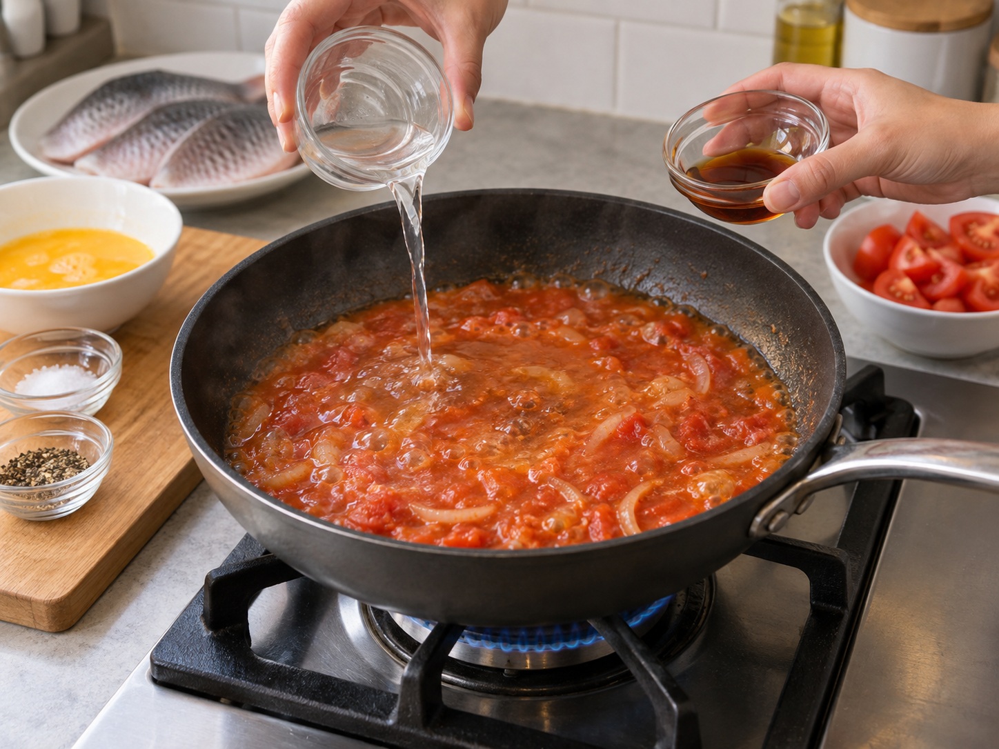 Filipino Fish Sarciado — Timplahan ang tomato sauce