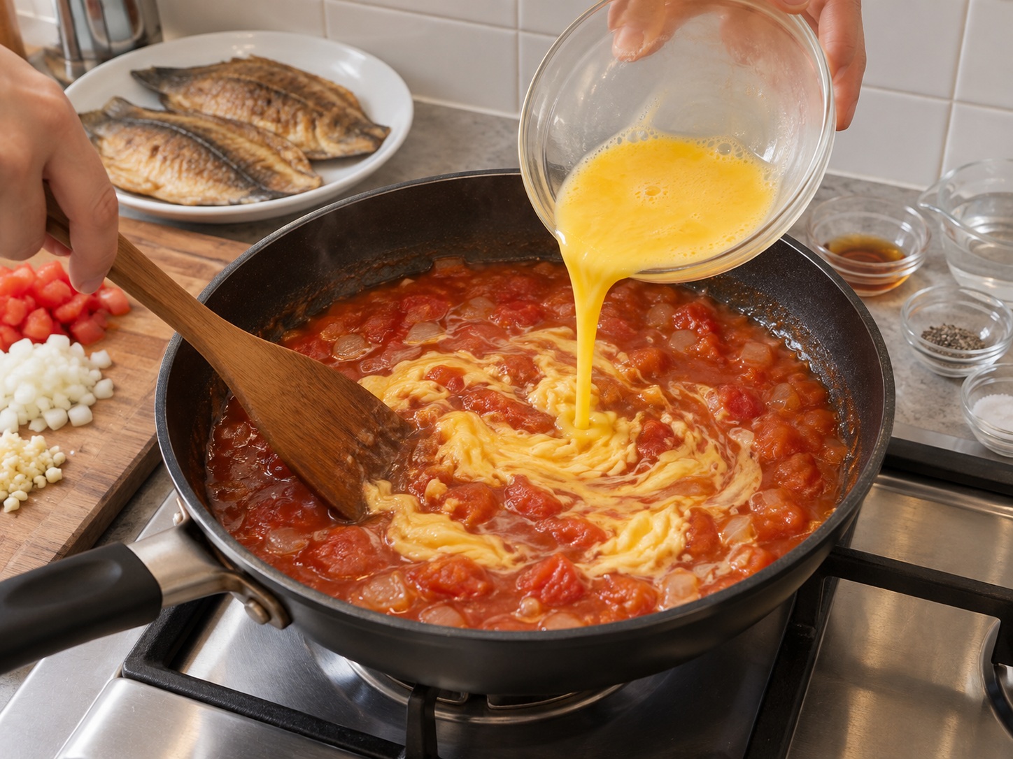 Filipino Fish Sarciado — Ibuhos ang itlog