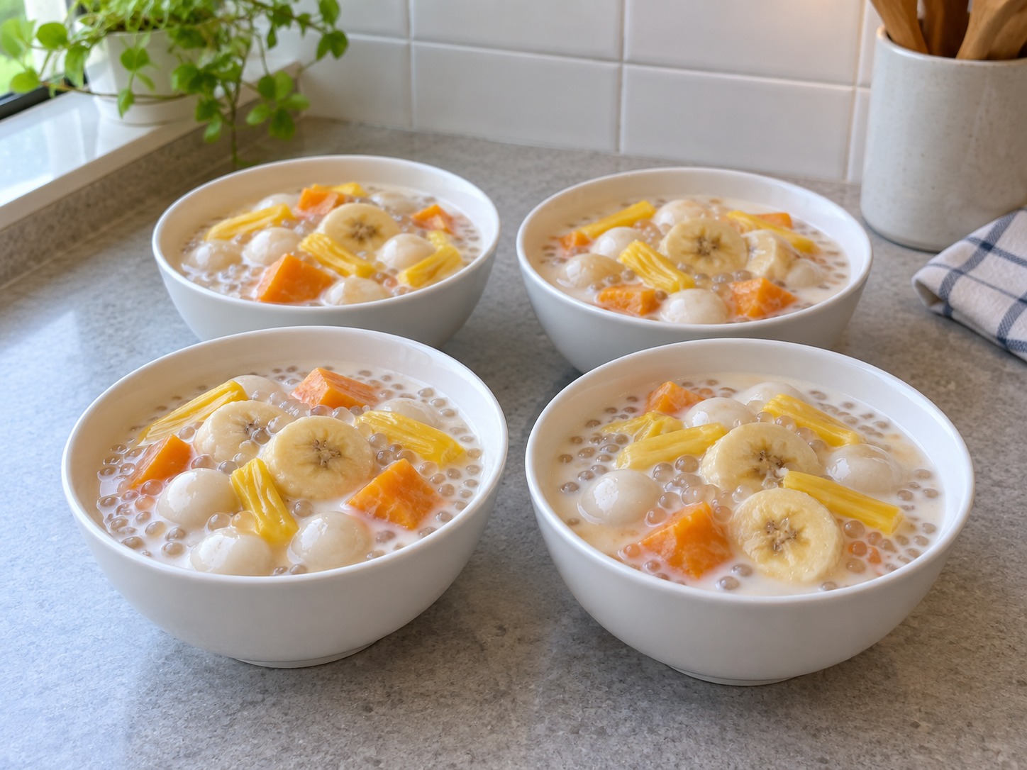 Filipino Ginataang Bilo-Bilo — finished dish