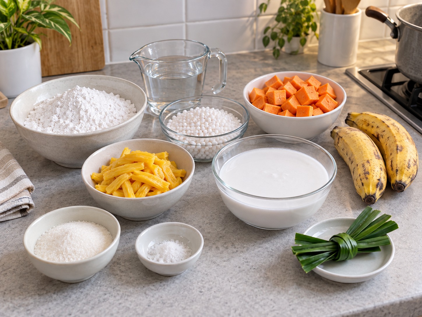 Filipino Ginataang Bilo-Bilo — ingredients