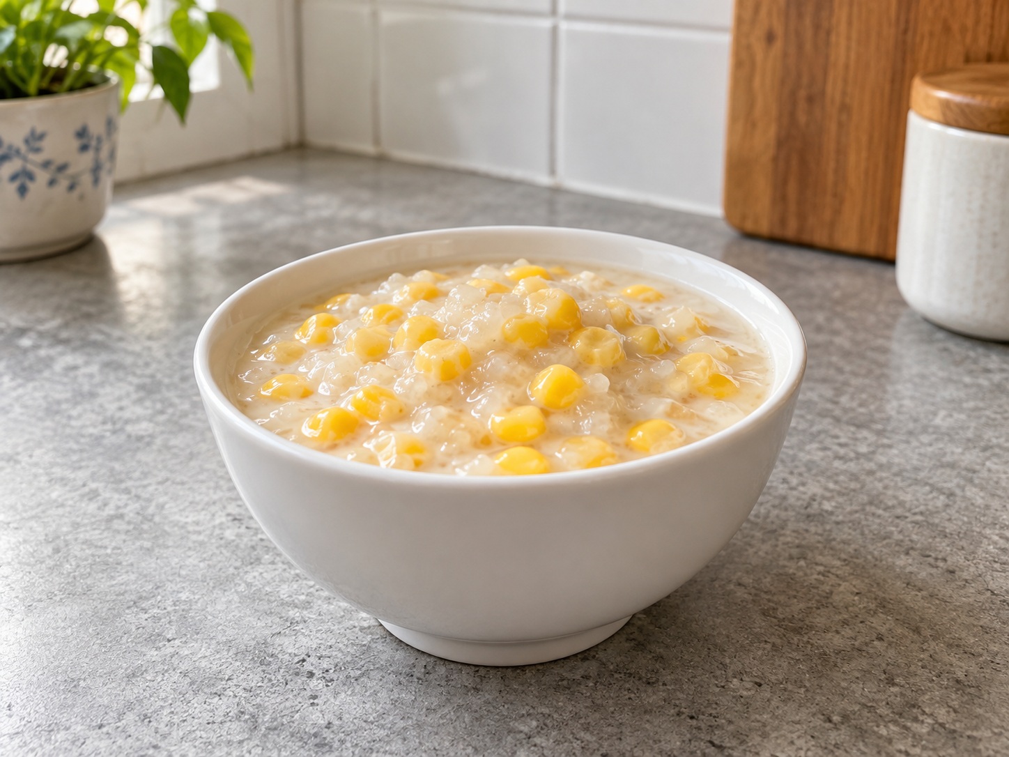 Ginataang Jagung Filipina — hidangan selesai