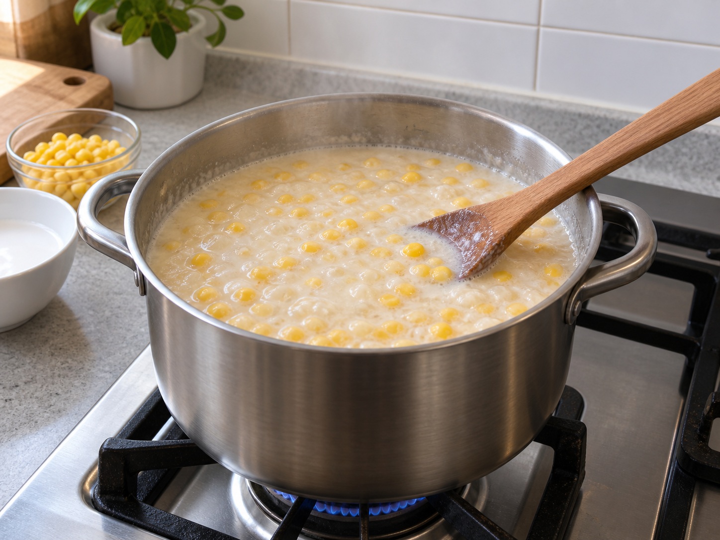 Filipino Ginataang Mais — Simmer gently