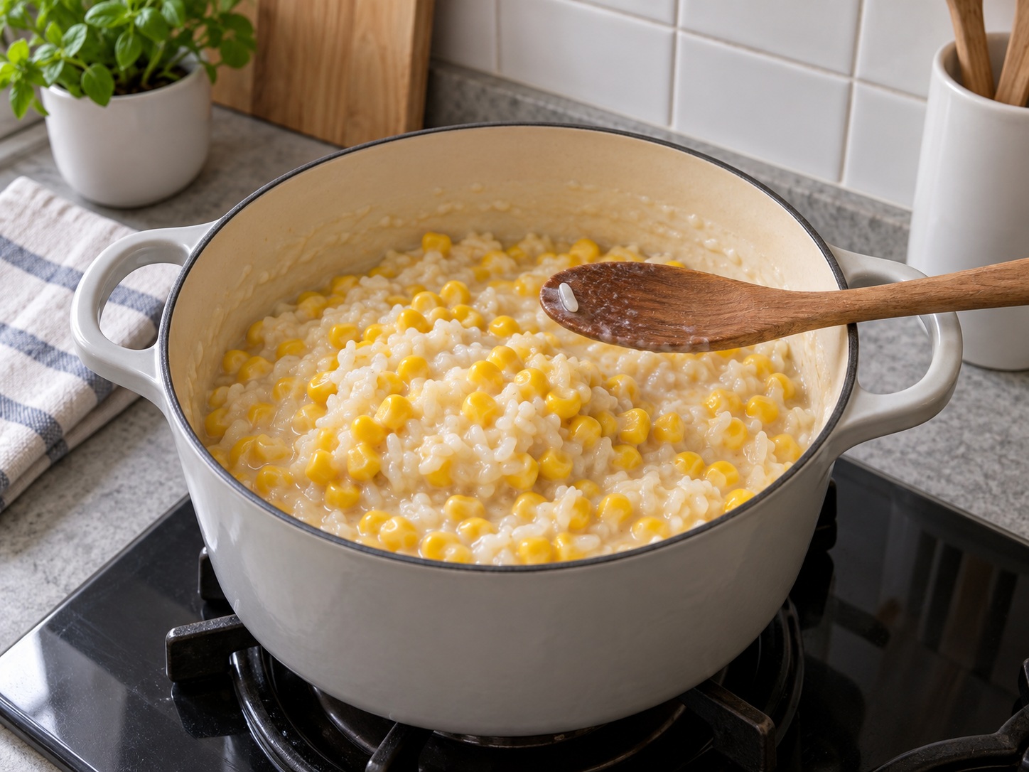Filipino Ginataang Mais — Add corn