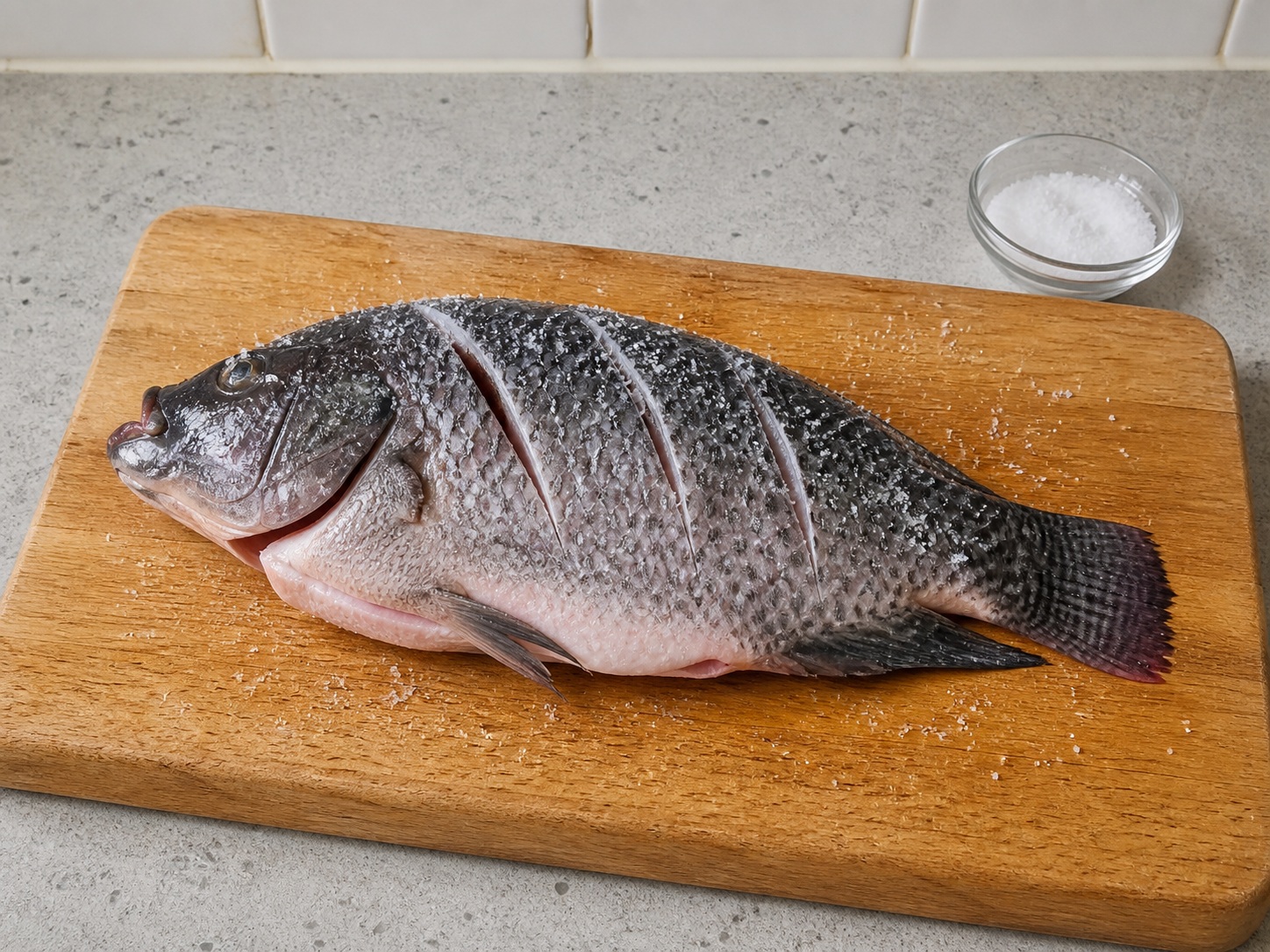 Tilapia Kuah Santan Filipina — Kerat dan garami ikan