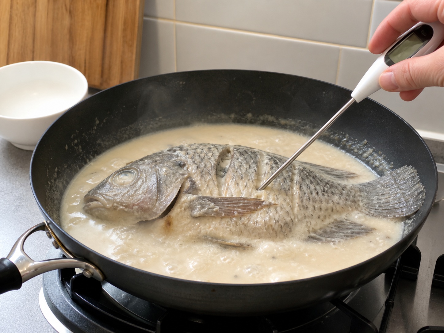 Tilapia Kuah Santan Filipina — Masak hingga 63°C