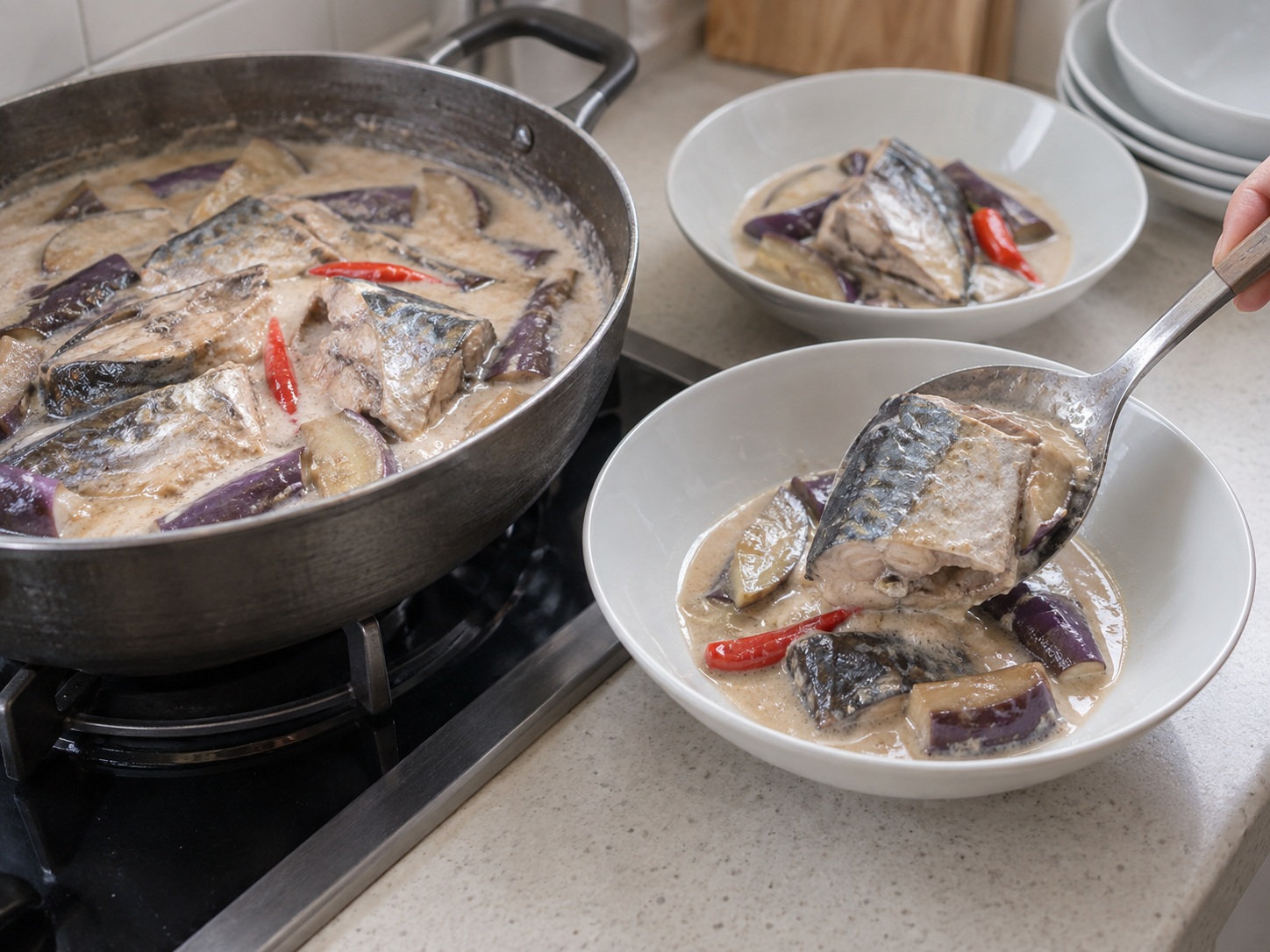Mackerel sa Gata — Pahingahin at ihain