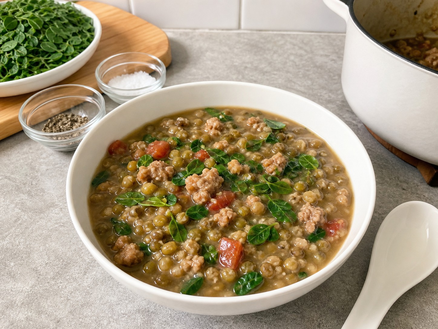 菲律賓豬肉辣木綠豆燴 — 完成菜式