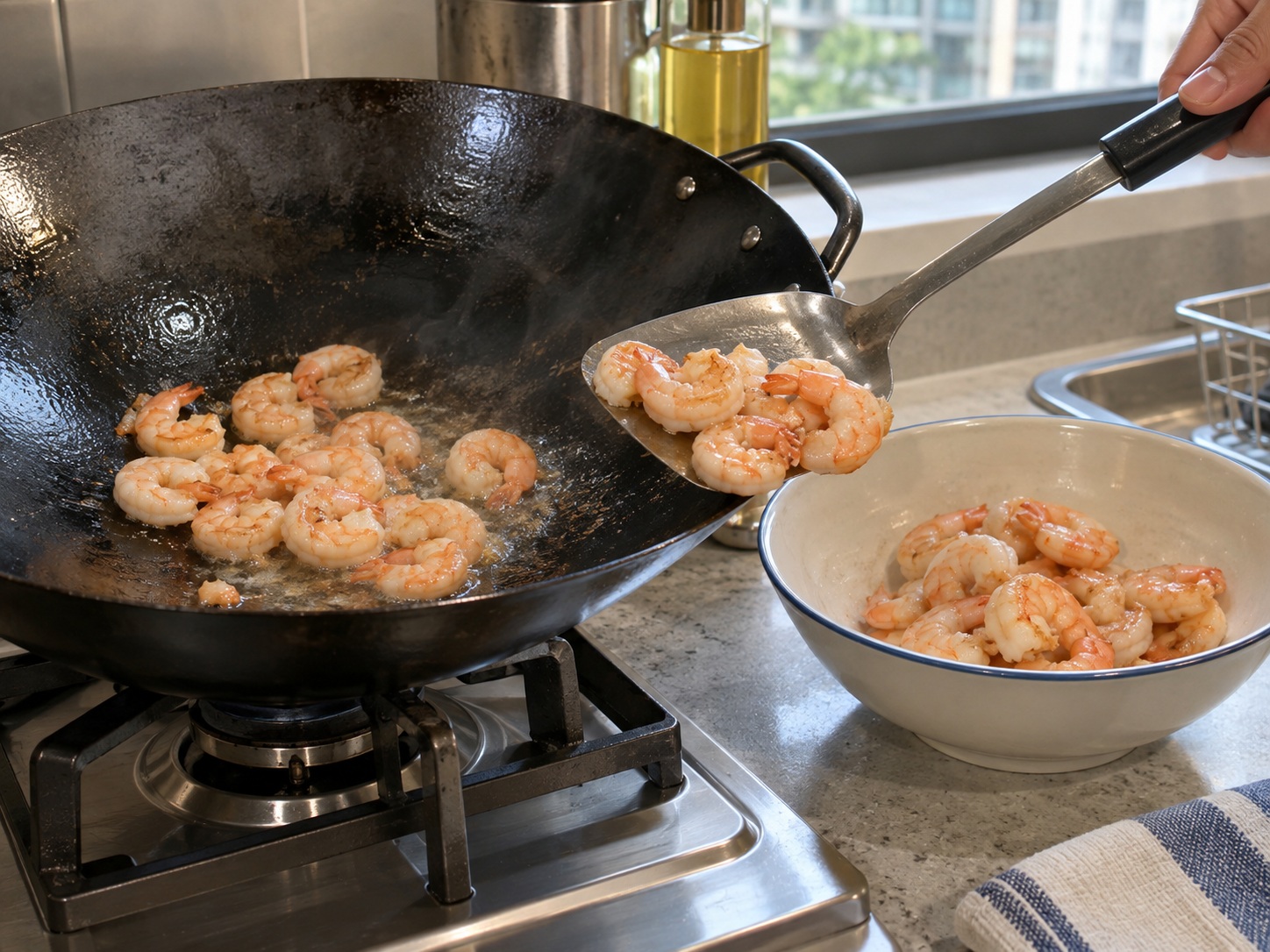 Tumis Opo Udang Filipina — Tumis cepat udang