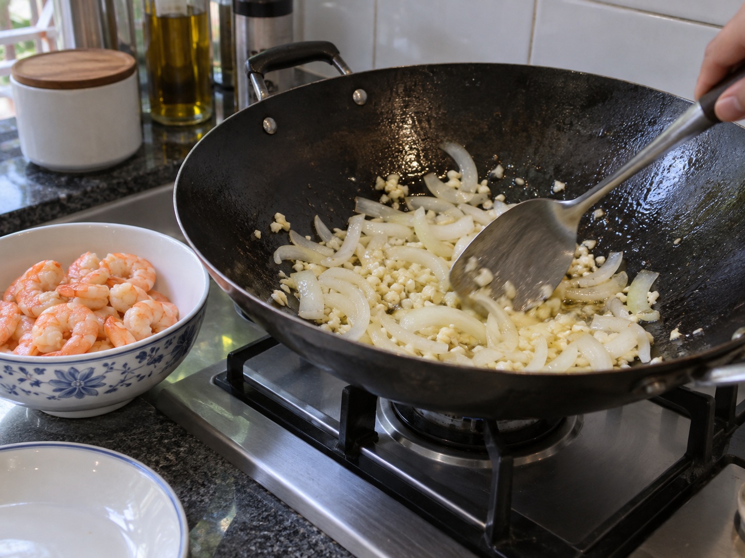 Tumis Opo Udang Filipina — Tumis bawang