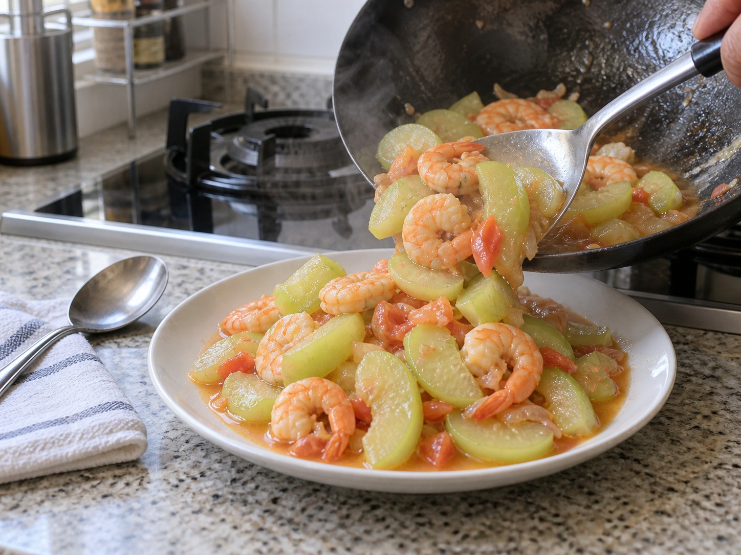 Tumis Opo Udang Filipina — Cicipi dan sajikan