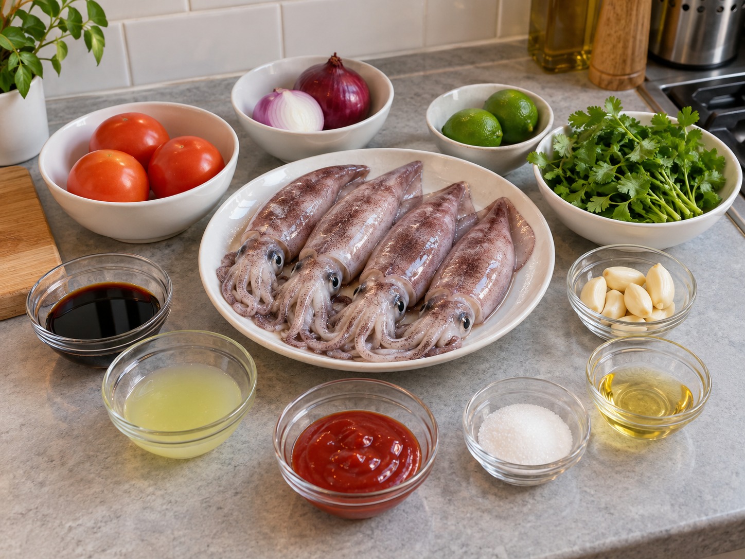 Filipino Grilled Squid — mga sangkap