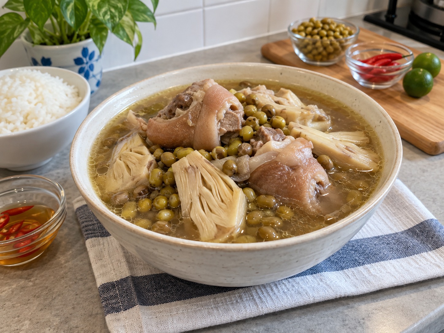 菲律賓木豆豬肉菠蘿蜜湯 — 完成圖