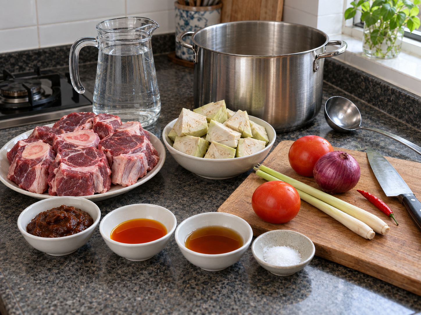 Filipino Kansi Sour Beef Soup — ingredients