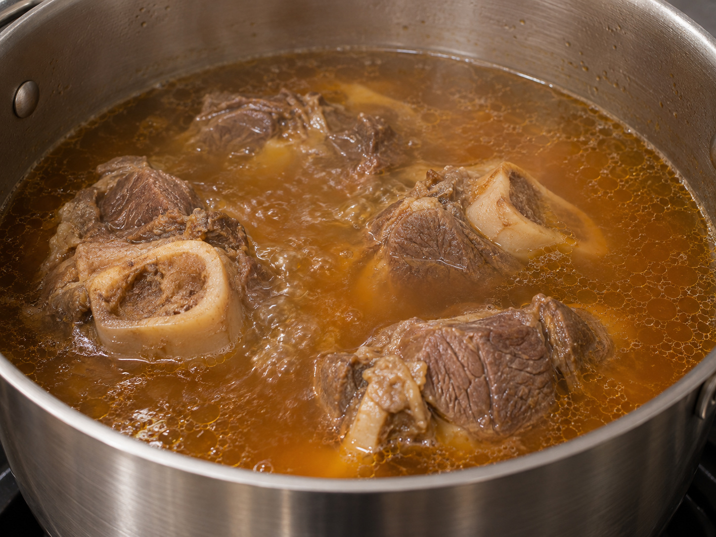 Filipino Kansi Sour Beef Soup — Simmer beef until nearly tender