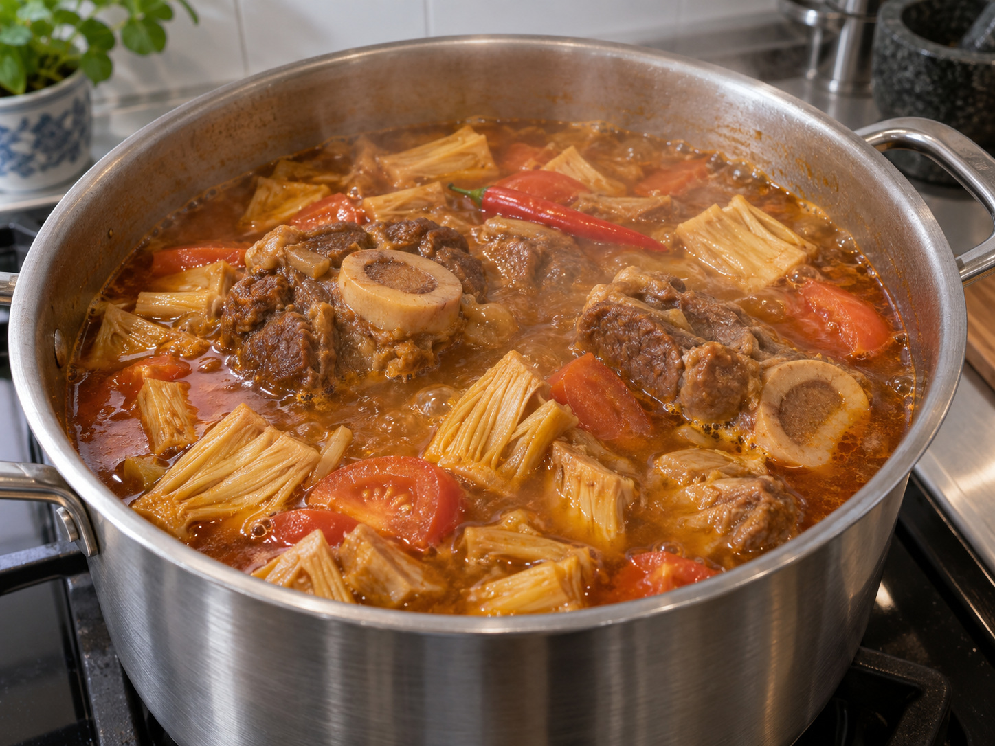 Filipino Kansi Sour Beef Soup — Season with tamarind and fish sauce