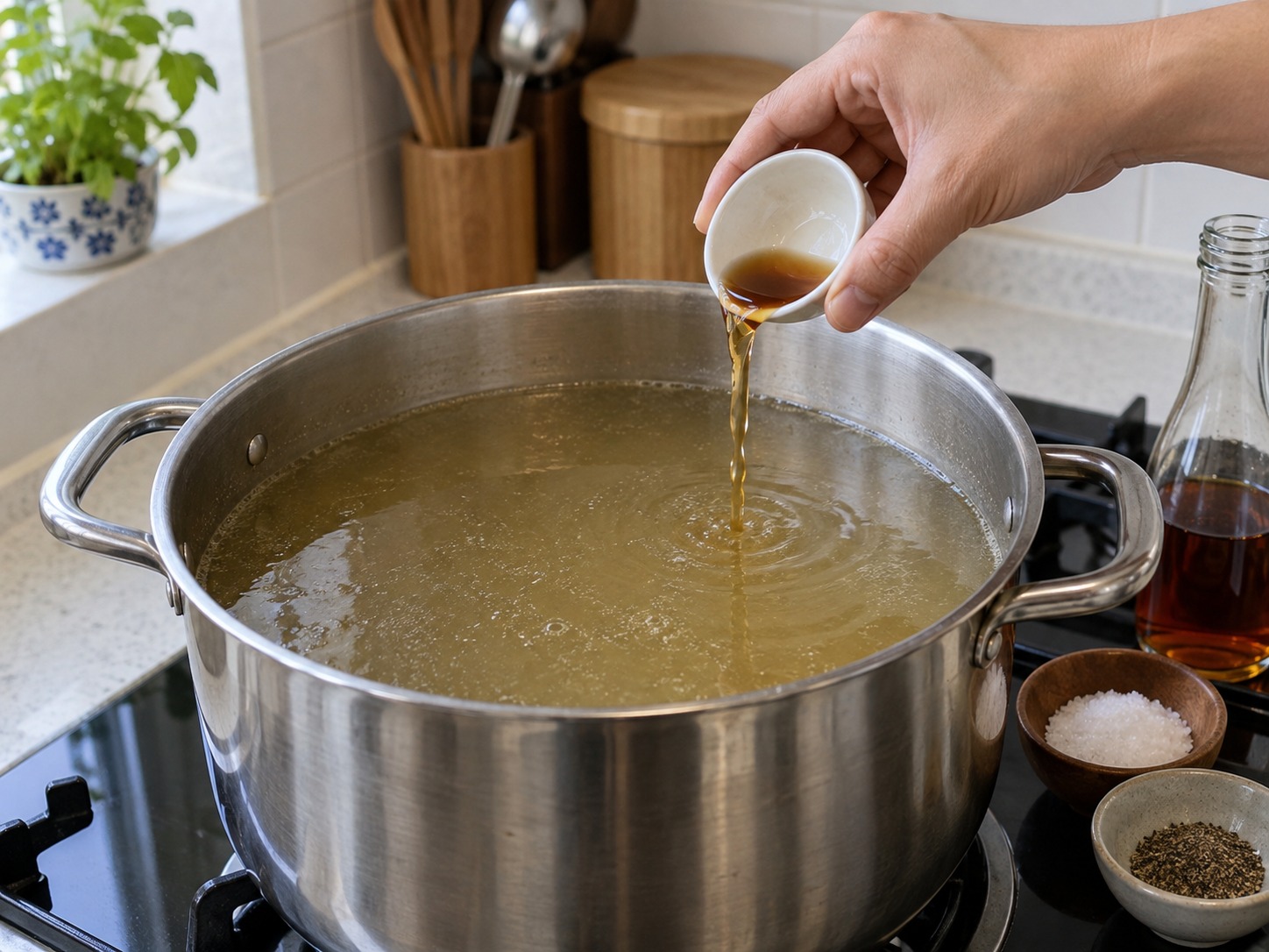 菲律賓拉巴斯豬雜麵湯 — 調湯底