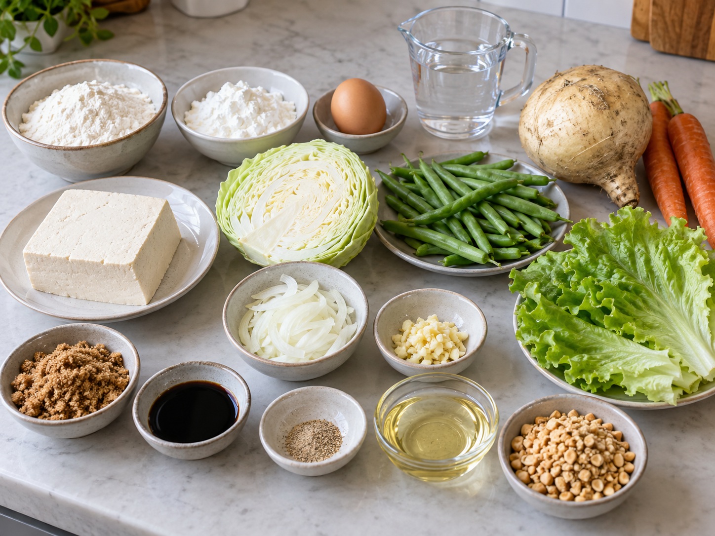 Filipino Lumpiang Sariwa Vegetable Rolls — ingredients