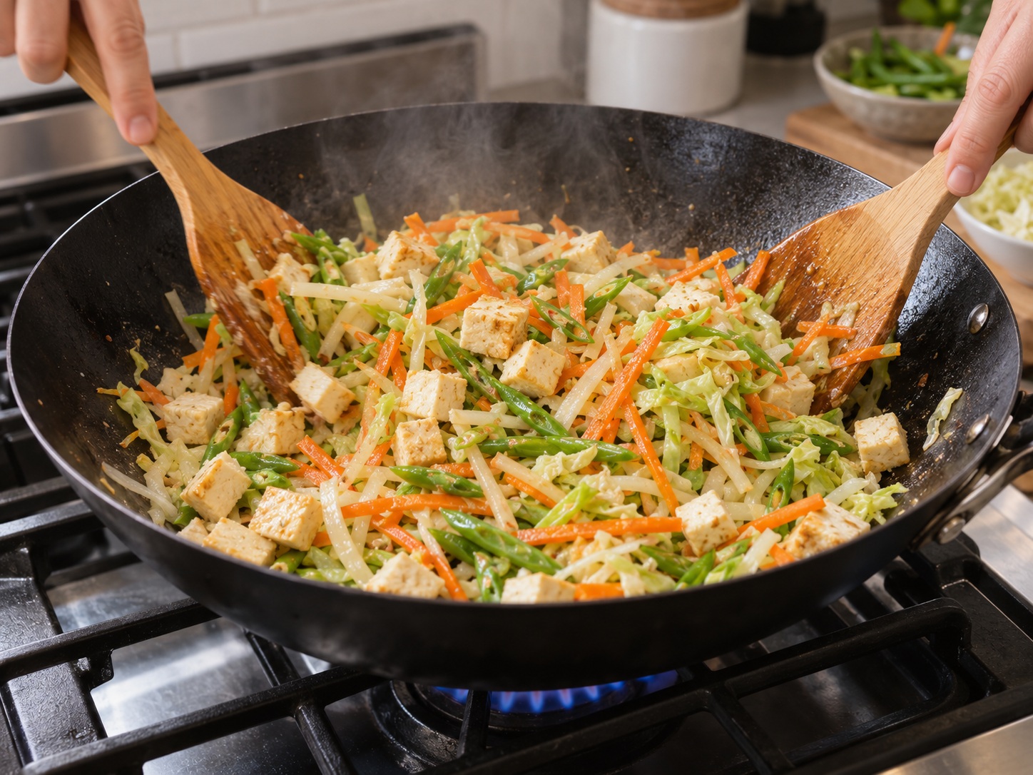 Filipino Lumpiang Sariwa Vegetable Rolls — Add tofu and tender vegetables