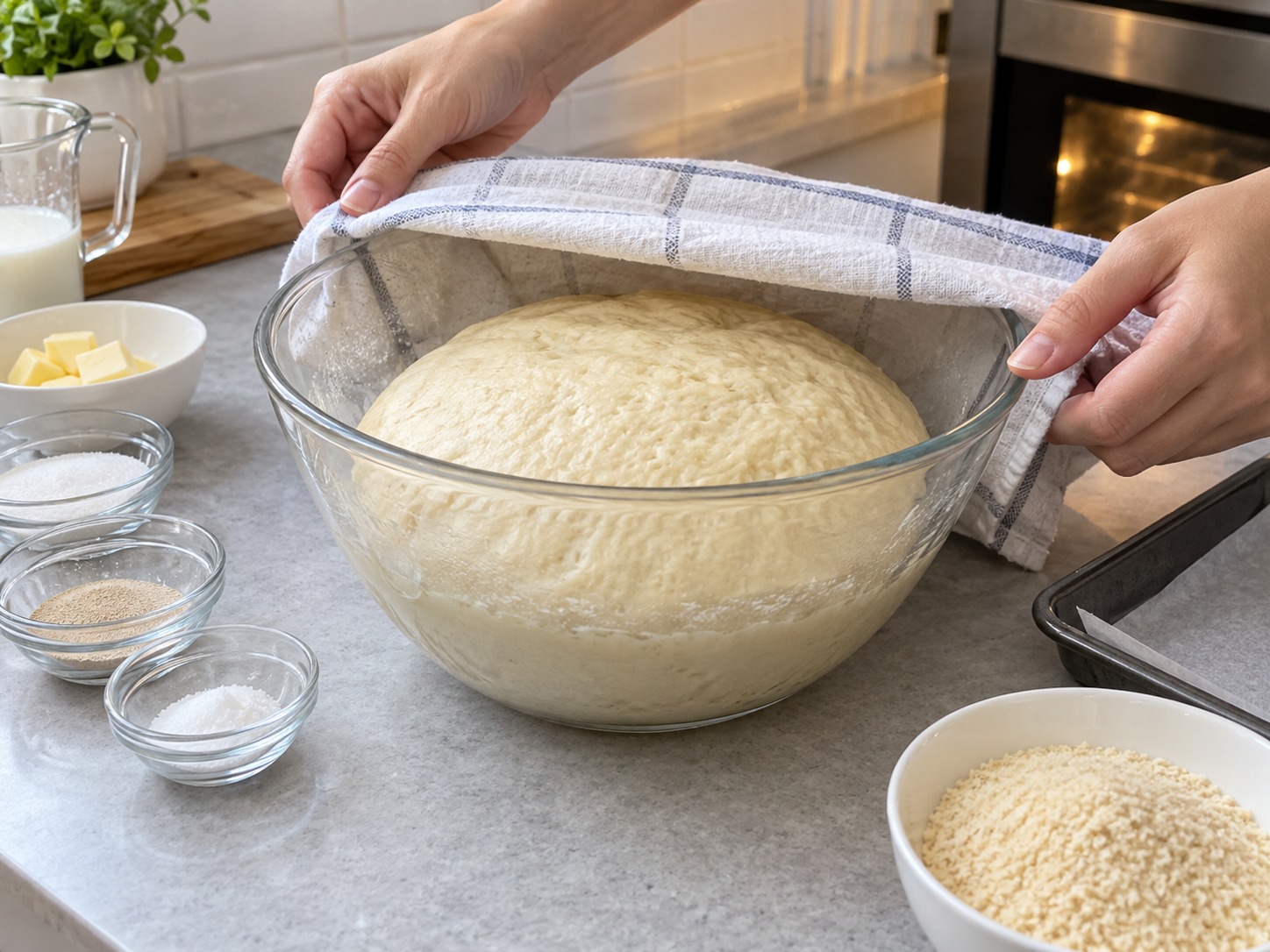Filipino Pandesal — Cover and rise until doubled