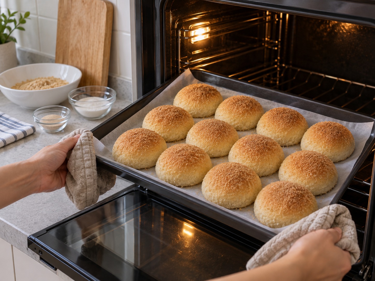 Filipino Pandesal — Bake at 180°C for fifteen to twenty minutes