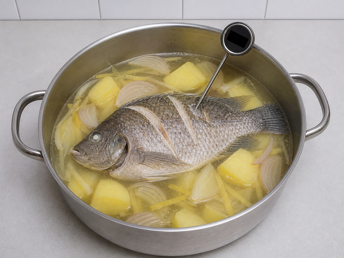Sup Ikan Jahe Filipina — Masak hingga 63°C