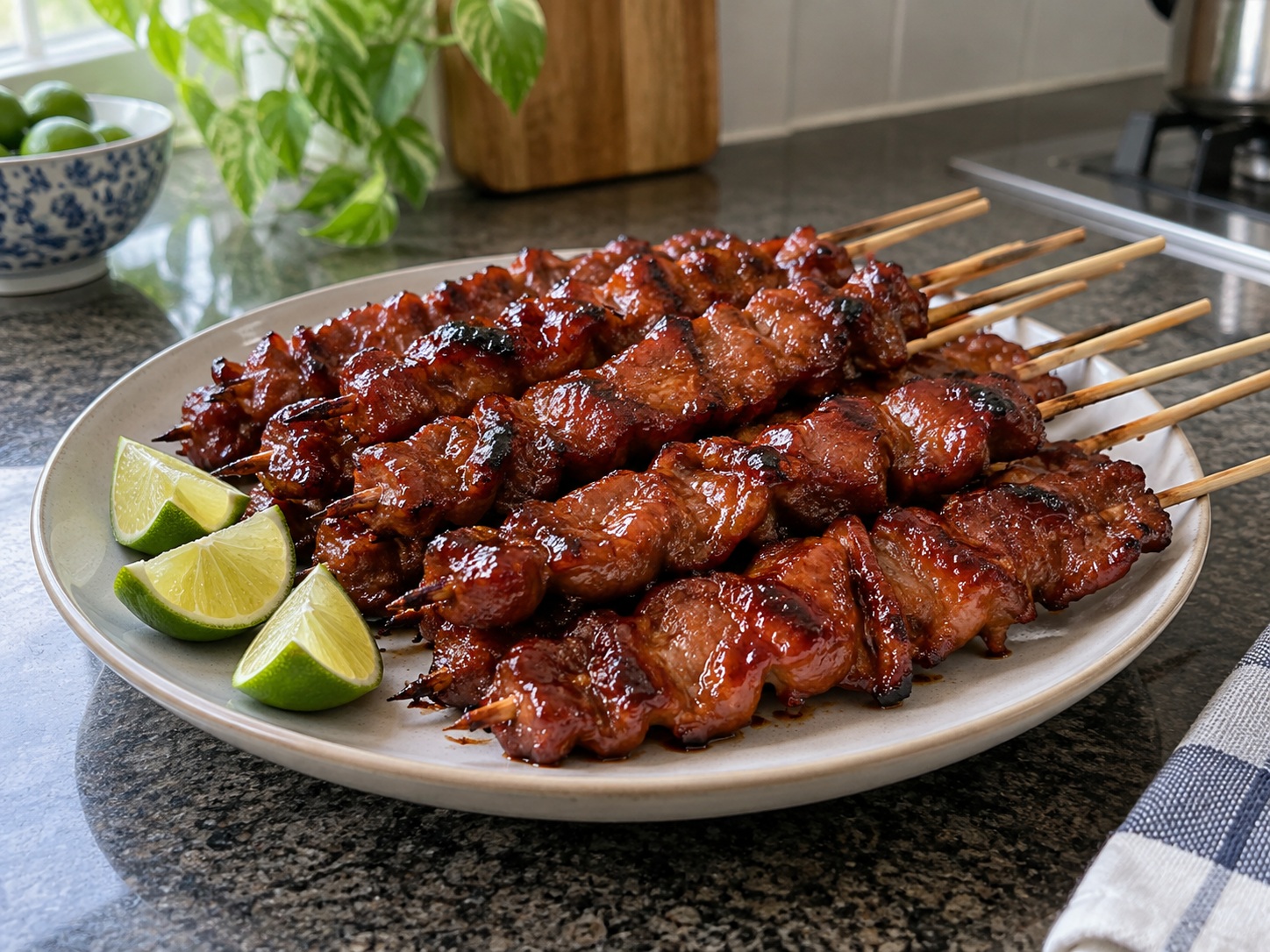 Sate Babi Filipina — hidangan selesai