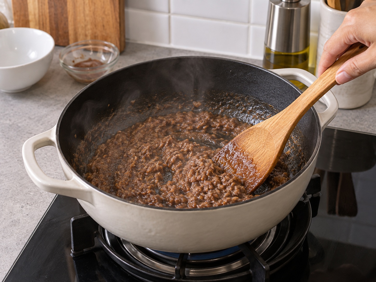 Babi Binagoongan Filipina — Masak terasi