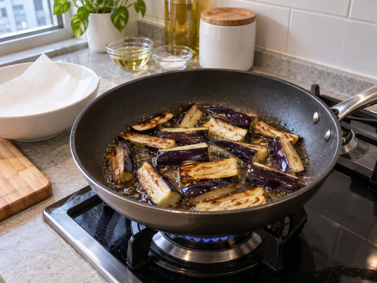 Babi Binagoongan Filipina — Goreng terung
