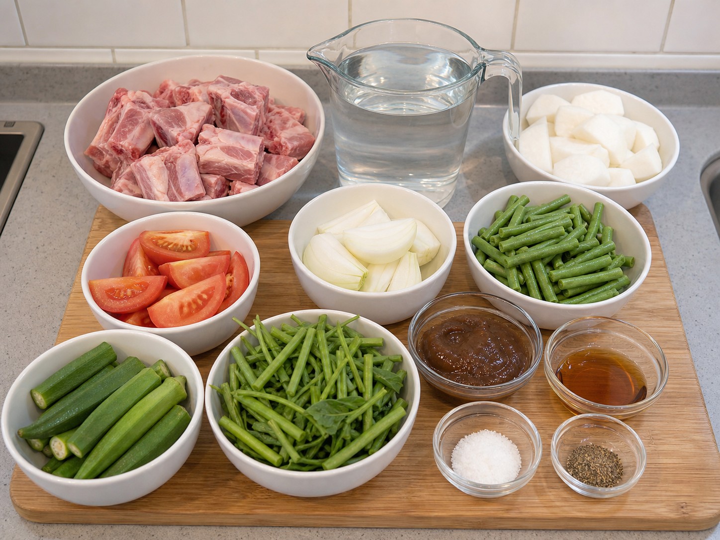 Sinigang Babi Filipina — ringkasan bahan