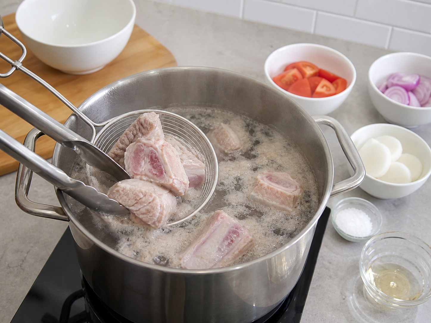 Sinigang Babi Filipina — langkah 2