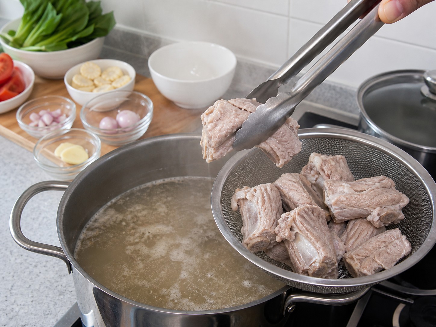 Sinigang Babi Filipina — langkah 3