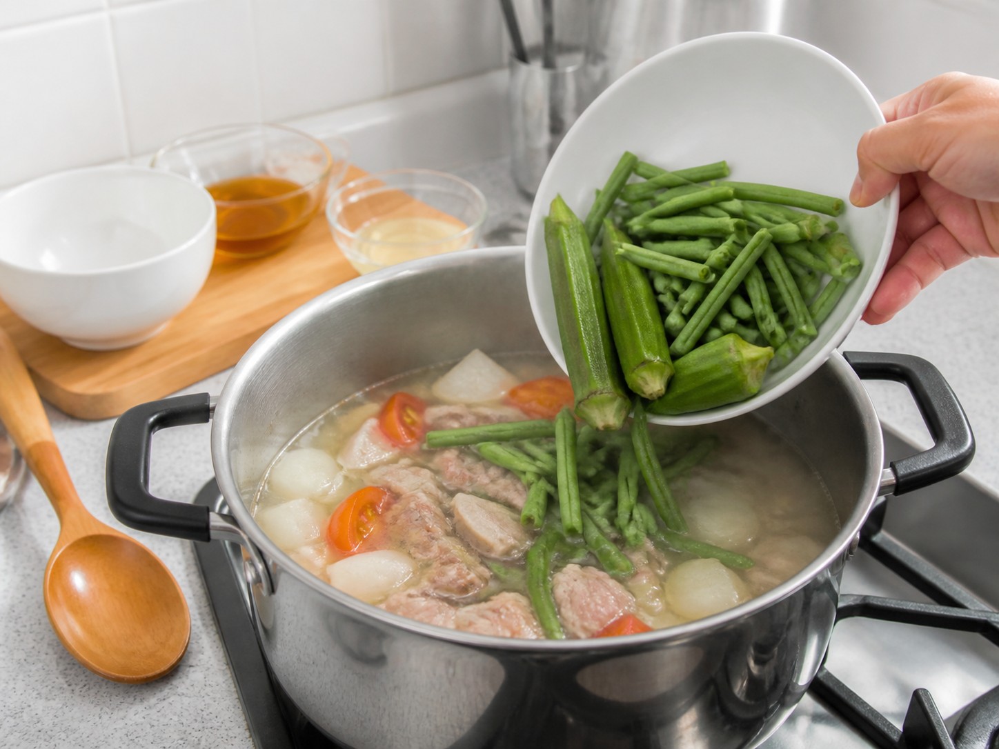 Sinigang Babi Filipina — langkah 10