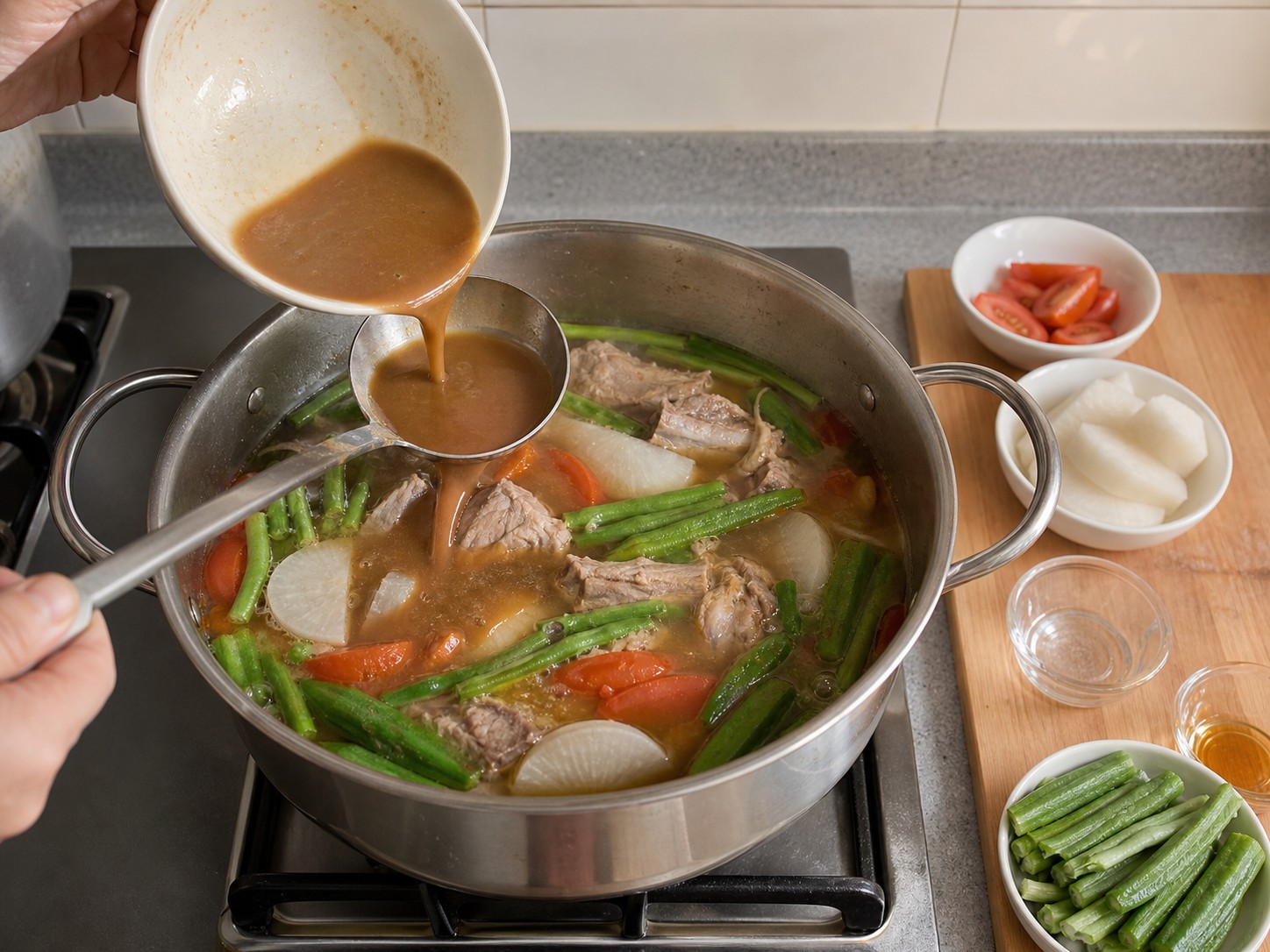 Sinigang Babi Filipina — langkah 11