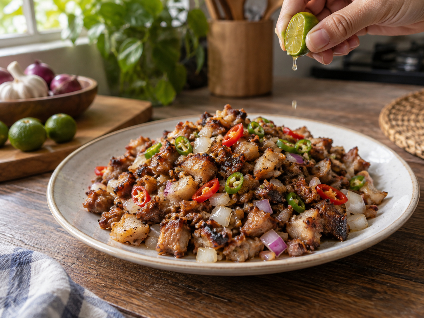 Filipino Pork Sisig — finished dish