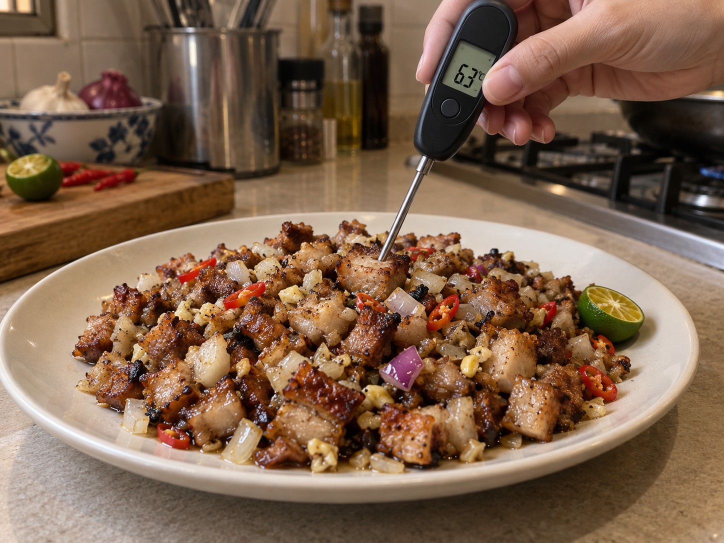 Filipino Pork Sisig — Suriin at ihain