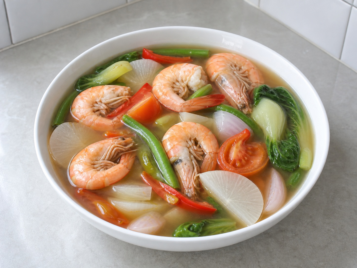 Sinigang Udang Filipina — finished dish
