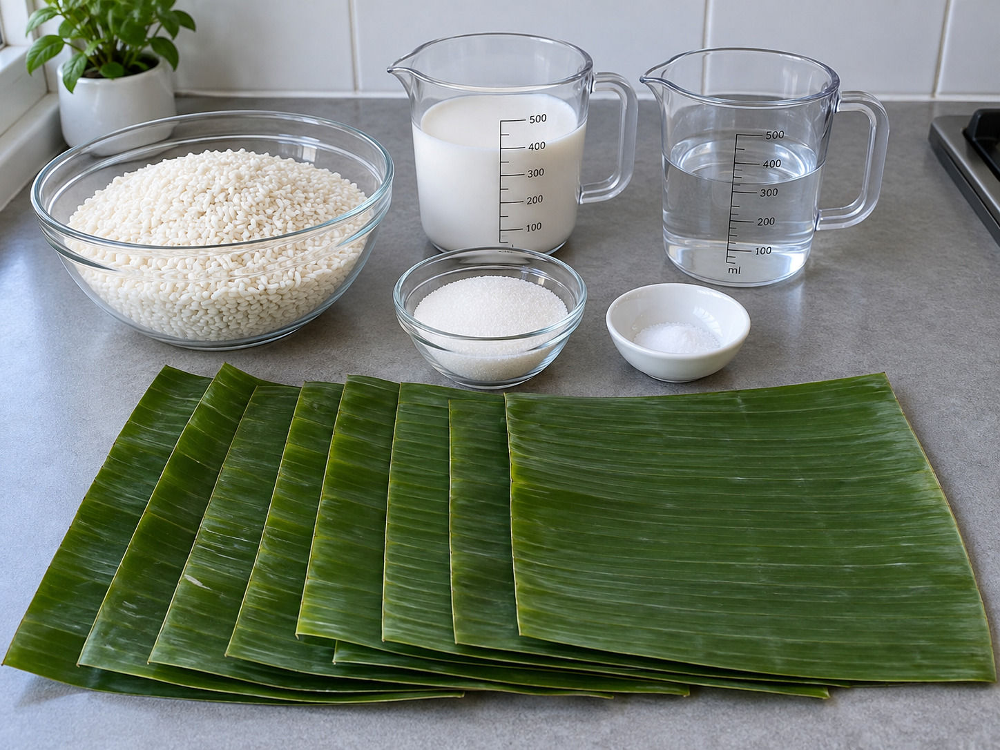 菲律賓椰香糯米葉包 Suman — 材料