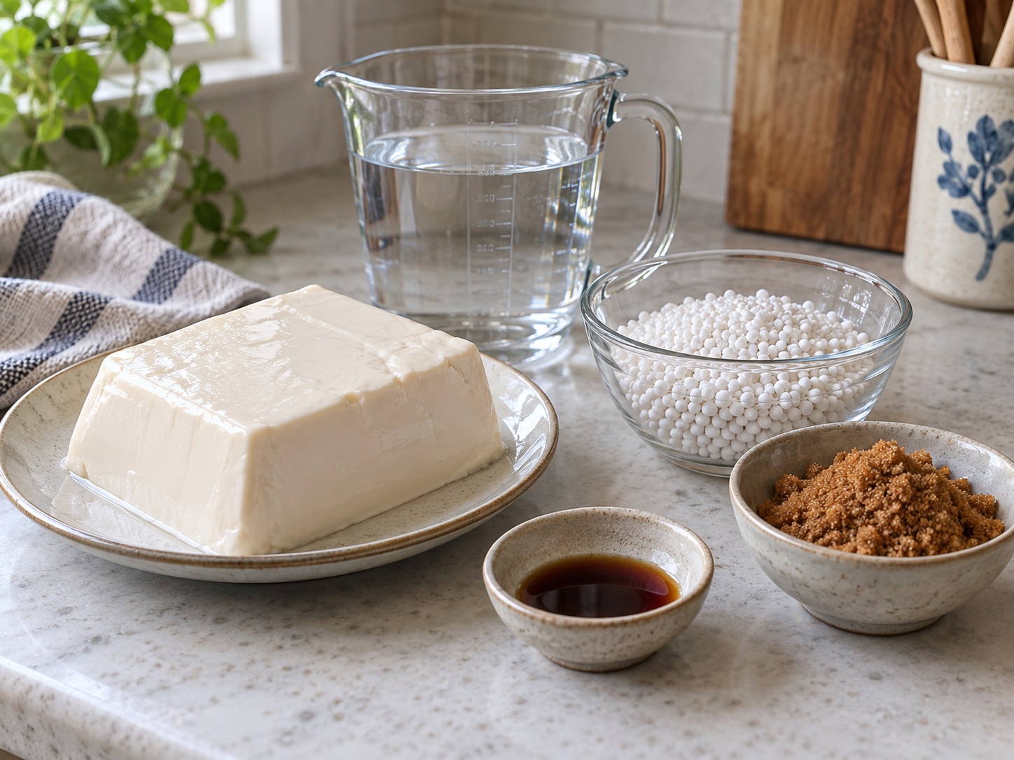 Tahu Sutra dengan Sirup Filipina — bahan